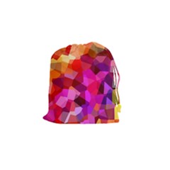 Geometric Fall Pattern Drawstring Pouches (small)  by DanaeStudio