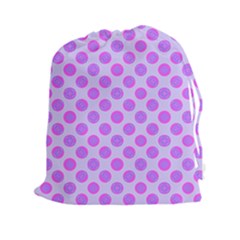 Pastel Pink Mod Circles Drawstring Pouches (xxl) by BrightVibesDesign