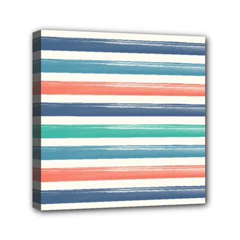 Summer Mood Striped Pattern Mini Canvas 6  X 6  by DanaeStudio