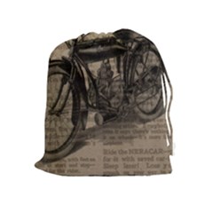 Vintage Collage Motorcycle Indian Drawstring Pouches (extra Large) by Amaryn4rt