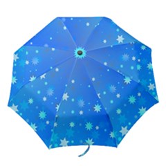Blue Hot Pattern Blue Star Background Folding Umbrellas