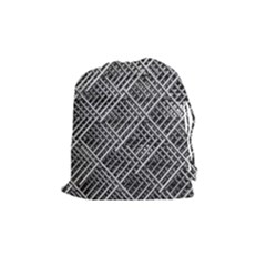 Grid Wire Mesh Stainless Rods Rods Raster Drawstring Pouches (medium)  by Amaryn4rt