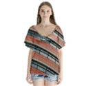 Architecture Building Glass Pattern Flutter Sleeve Top View1