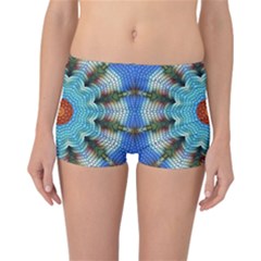 Pattern Blue Brown Background Reversible Bikini Bottoms by Amaryn4rt