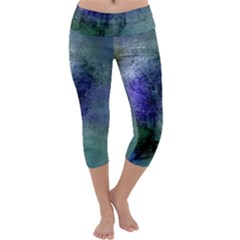 Background Texture Structure Capri Yoga Leggings by Amaryn4rt
