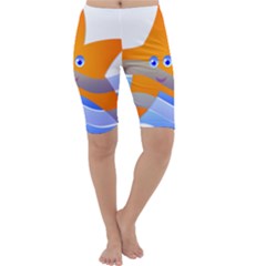 Beach Sea Sea Shell Swimming Cropped Leggings  by Amaryn4rt