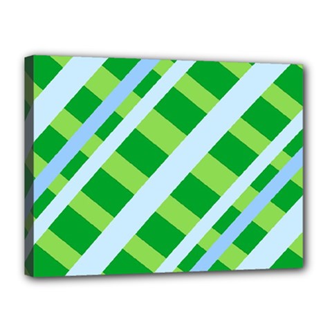 Fabric Cotton Geometric Diagonal Canvas 16  X 12  by Nexatart