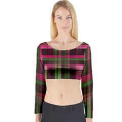 Background Texture Pattern Color Long Sleeve Crop Top by Nexatart