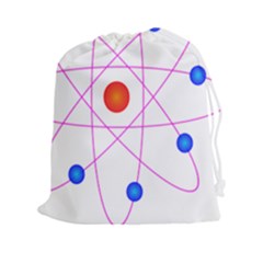 Atom Model Vector Clipart Drawstring Pouches (xxl) by Nexatart