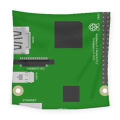 Raspberry Pi 3 Vector Square Tapestry (large) by Nexatart