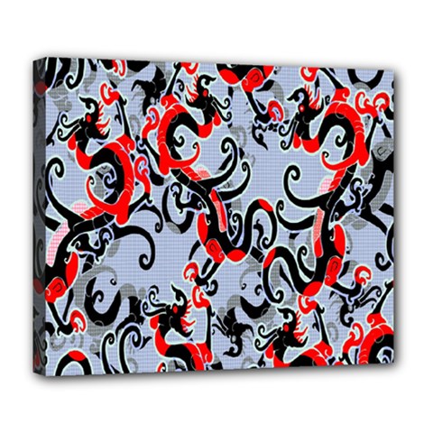 Dragon Pattern Deluxe Canvas 24  X 20   by Nexatart