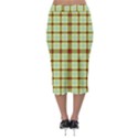 Geometric Tartan Pattern Square Midi Pencil Skirt View2