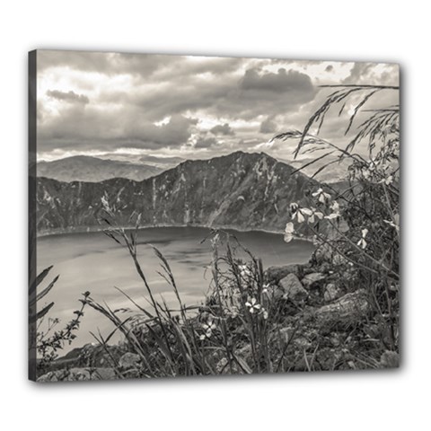 Quilotoa Lake Latacunga Ecuador Canvas 24  X 20 