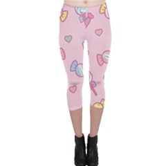 Cute Candy Capri Leggings  by Brittlevirginclothing