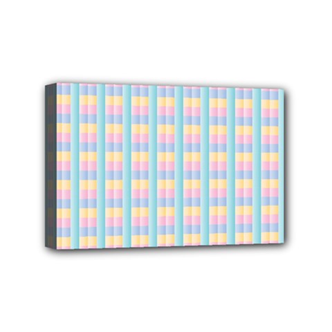 Grid Squares Texture Pattern Mini Canvas 6  X 4  by Nexatart