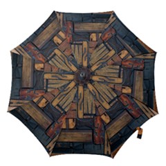 Letters Wooden Old Artwork Vintage Hook Handle Umbrellas (large)