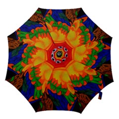 Parakeet Colorful Bird Animal Hook Handle Umbrellas (large) by Nexatart