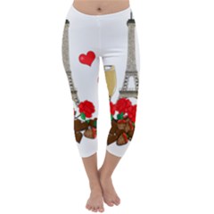 Romance In Paris Capri Winter Leggings  by Valentinaart