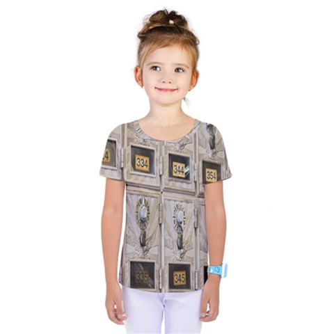 Post Office Old Vintage Building Kids  One Piece Tee by Nexatart