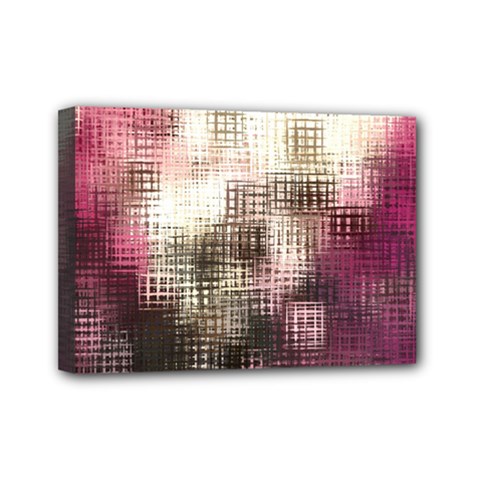 Stylized Rose Pattern Paper, Cream And Black Mini Canvas 7  X 5  by Nexatart