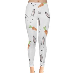 Rabbit Carrot Pattern Weft Step Leggings  by Amaryn4rt