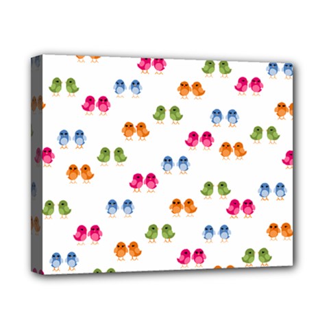 Pattern Birds Cute Design Nature Canvas 10  X 8  by Amaryn4rt
