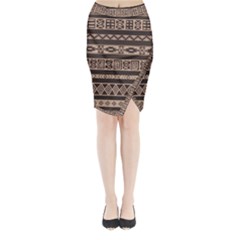 Ethnic Pattern Vector Midi Wrap Pencil Skirt by Amaryn4rt
