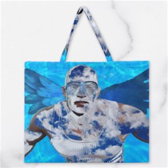 Swimming Angel Zipper Large Tote Bag by Valentinaart