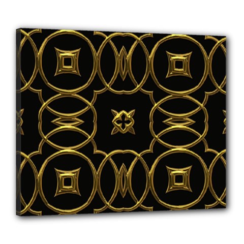 Black And Gold Pattern Elegant Geometric Design Canvas 24  X 20  by yoursparklingshop