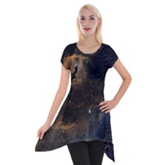 Seagull Nebula Short Sleeve Side Drop Tunic by SpaceShop