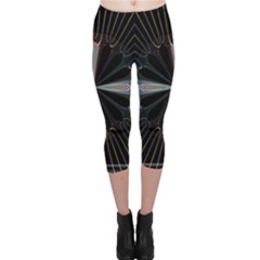 Fractal Rays Capri Leggings  by Simbadda