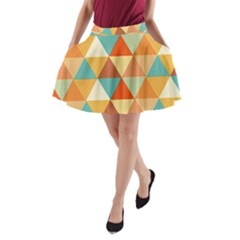 Triangles Pattern  A-line Pocket Skirt by TastefulDesigns