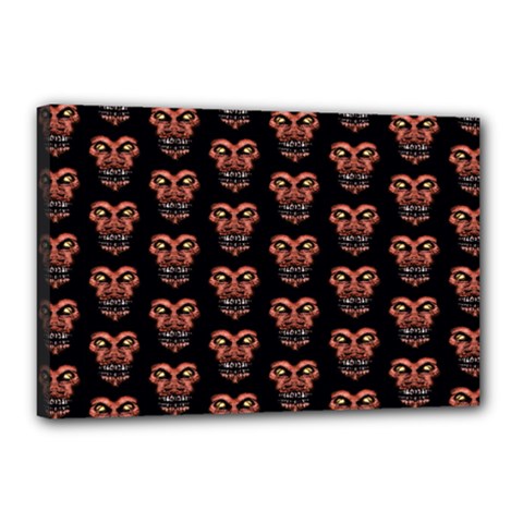 Dark Conversational Pattern Canvas 18  X 12  by dflcprints