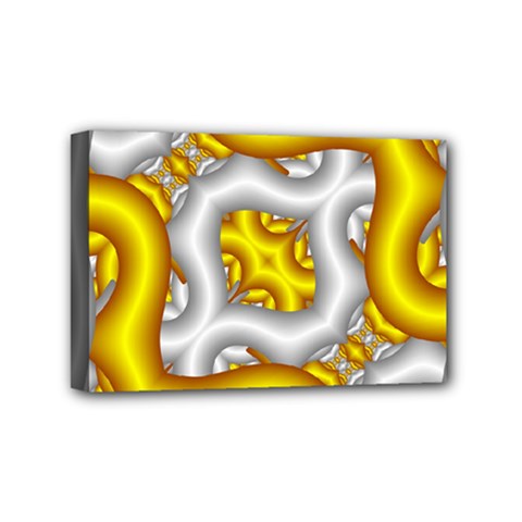 Fractal Background With Golden And Silver Pipes Mini Canvas 6  X 4  by Amaryn4rt