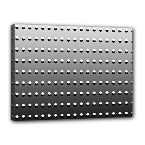 Gradient Oval Pattern Canvas 16  X 12  by Simbadda