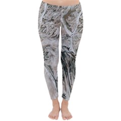 Earth Landscape Aerial View Nature Classic Winter Leggings by Simbadda