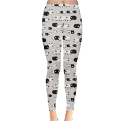 Gray Pattern Of Pretty Sheep Women s Leggings by CoolDesigns