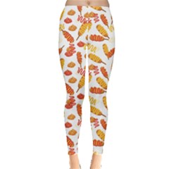 Colorful Corn Dog With Ketchup And Mustard Seamless Women s Leggings