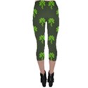 Green Pattern Clover St Patrick Capri Leggings View2