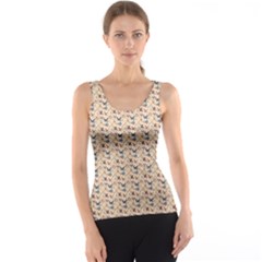 Brown Bird Pattern Tank Top by CoolDesigns