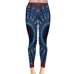 Digital Circle Ornament Computer Graphic Leggings  by Simbadda