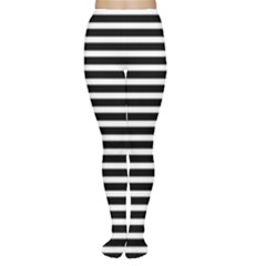 Horizontal Stripes Black Women s Tights by Mariart