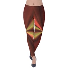 Copper Beams Abstract Background Pattern Velvet Leggings by Simbadda