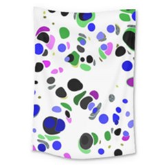 Colorful Random Blobs Background Large Tapestry by Nexatart