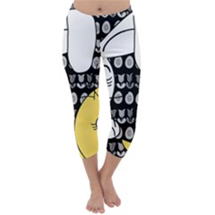 Easter Bunny And Chick  Capri Winter Leggings 
