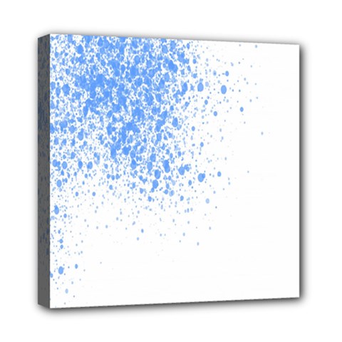 Blue Paint Splats Mini Canvas 8  X 8  by Nexatart