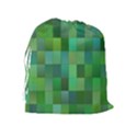 Green Blocks Pattern Backdrop Drawstring Pouches (Extra Large) View2