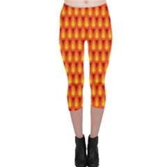 Simple Minimal Flame Background Capri Leggings  by Nexatart