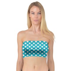 Sleeping Kitties Polka Dots Teal Bandeau Top by emilyzragz