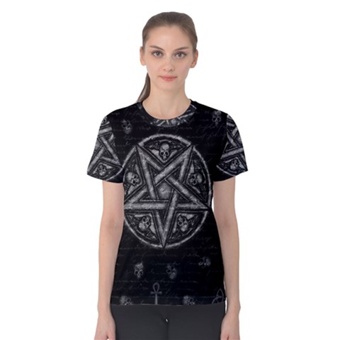 Witchcraft Symbols  Women s Cotton Tee by Valentinaart